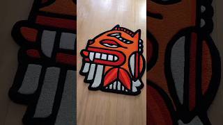 Tufting rug process timelapse - Design is mine dont copy it  #tufting #rugs #carving screenshot 4