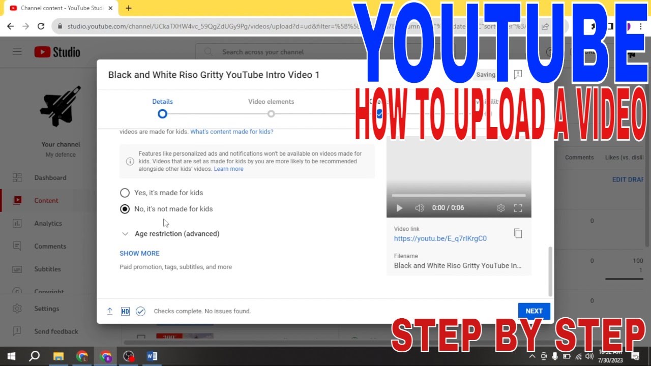 How To Upload A Video On YouTube 🔴 - YouTube