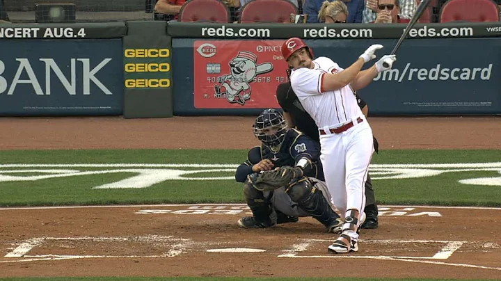 MIL@CIN: Votto leads Reds' four-homer barrage