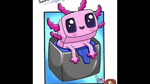 How to Draw a Minecraft Axolotl! #shorts