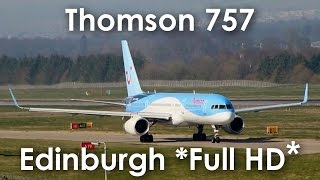 Thomson Boeing 757-200 G-OOBD Takeoff at Edinburgh *Full HD +ATC*