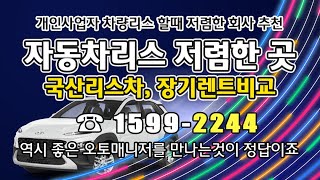 국산 리스차 가격과 장점이 궁금해 법인 수입 리스차 견적비교