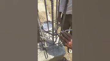 Binding of Double ring of the columns, column reinforcement, stirrups,#trending #viralvideo
