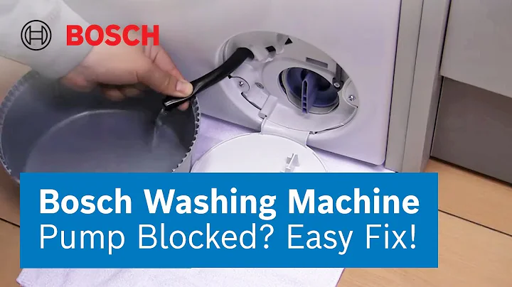 How to Unblock Your Washing Machine Pump & Filter | Bosch Home UK/Ireland