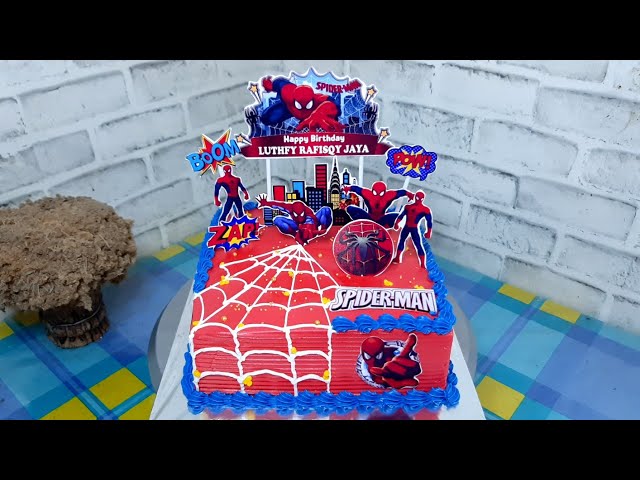 Kue Ulang Tahun SPIDERMAN #birthdaycake #viral kue Ultah Untuk Anak Laki-laki class=