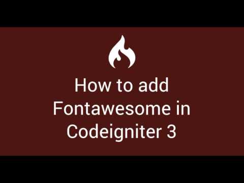 14 How to add Fontawesome in Codeigniter 3