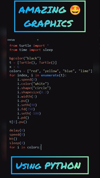 Amazing Graphics Animation Using Python Turtle 😎 | Python Tutorial # ...