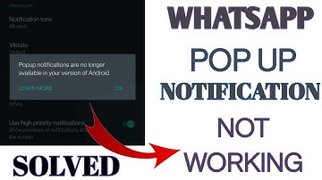 Whatsapp Pop Up Notification Is Not Available On Android 10 And Above Problem Solved In Hindi