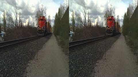 3D Video BNSF Short Train Unedited Qoocam Ego 3D Footage