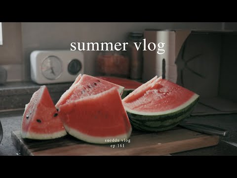 Enjoying this summer, <strong>One</strong> month at a friend&amp;#39;s. Watermelon Hwachae and <strong>cold</strong> tea