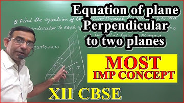 Find the Equation of the plane which is perpendicular to two planes