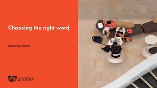 Choosing the right word