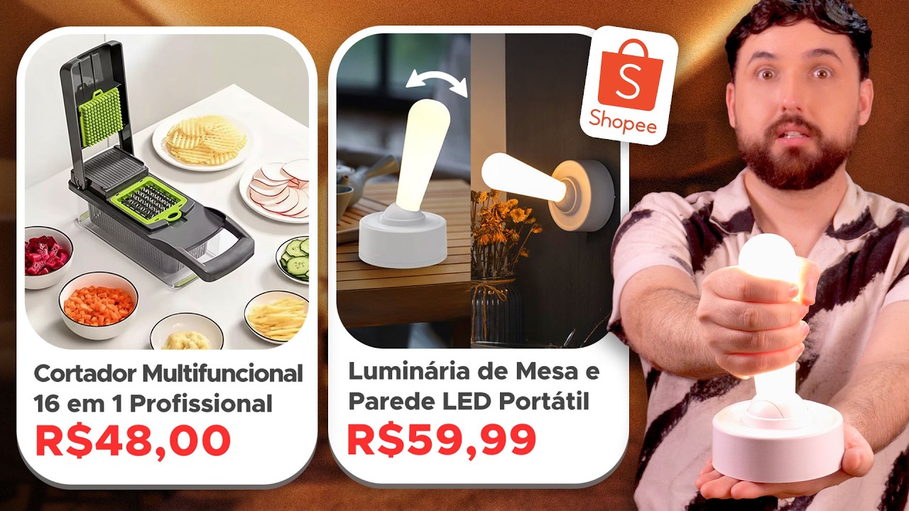 😱 COMPREI produtos VIRAIS no TIKTOK | Cortador 16 em 1, Luminária JoyStick  e Tesoura Elétrica