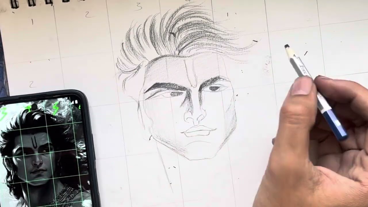 How To draw a Ram drawing || jay Shree Ram drawing || outline tutorial 