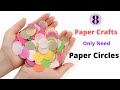 8 easy paper craft ideas diy paper craft made from paper circle by aloha crafts
