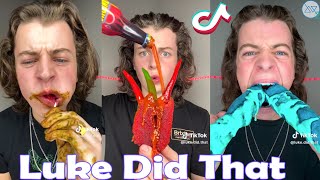 ***1.5 Hour Madness!*** Luke&#39;s Spicy Food Challenge. New TikToks Of Luke Did That 2024.