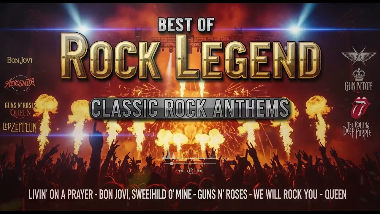 Classic Rock Legends Bon Jovi Aerosmith Guns N Roses Queen Led Zeppelin Rolling Stones  Deep Purple