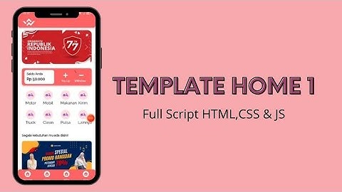 UI Template Mobile | HTML, CSS, JS ( FREE SCRIPT )