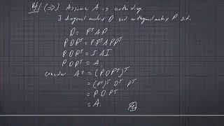 Orthogonal Diagonalization