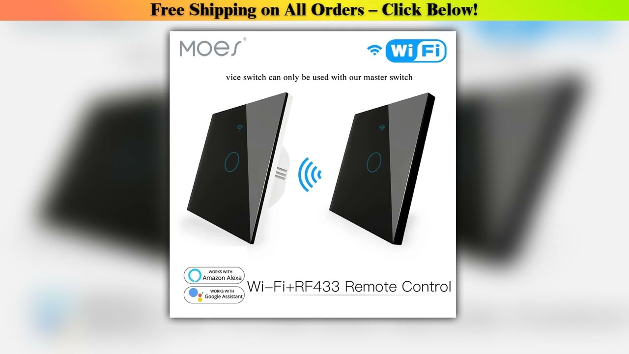 WiFi RF433 Transmitter Wall Panel Smart Glass Panel Touch Switch 123 Gang Remote Control Switch Wor