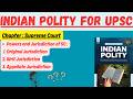 (V138) Powers and Jurisdiction of Supreme Court : Original, Writ and Appellate Jurisdiction