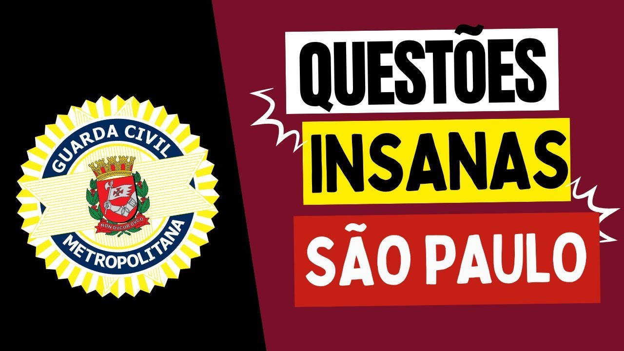 🔴LIVE Questões MATADORAS da GCM São Paulo - SP