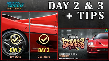 NFS No Limits | Day 2 & 3 + TIPS - Ferrari F50 | Proving Grounds Event