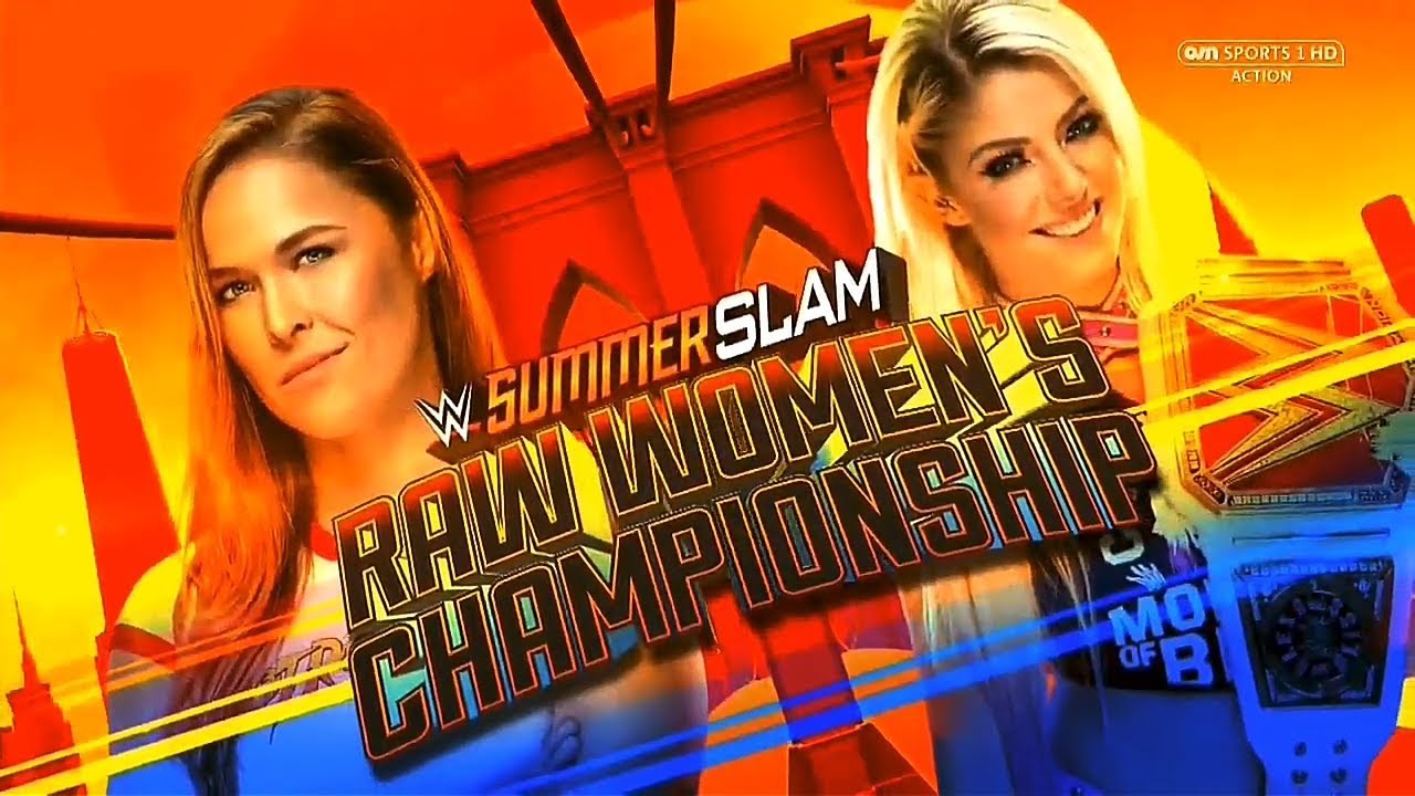 WWE SummerSlam 2018 Alexa Bliss vs. Ronda Rousey Official Match Card