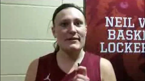 Rachel Krogman after 61-59 win over Concordia-St. ...