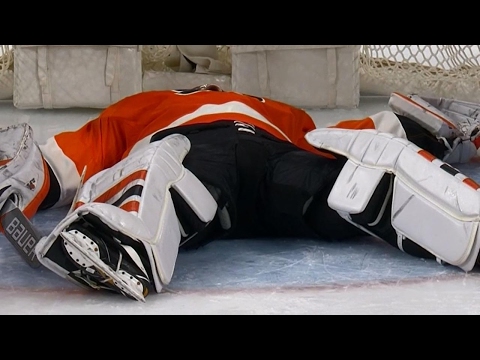 Neuvirth stretchered off ice after scary collapse