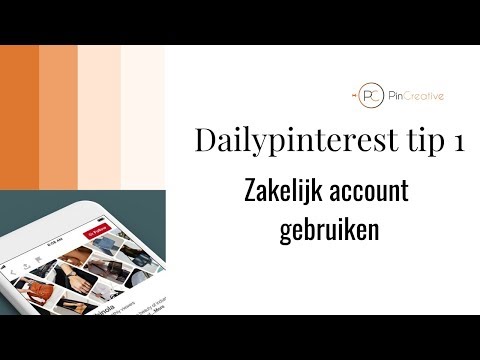 Pinterest tips voor bedrijven - Tip 1 zakelijk account aanmaken