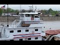 Triple screw towboat jacky l oneal pushing 35 barges at cape girardeau