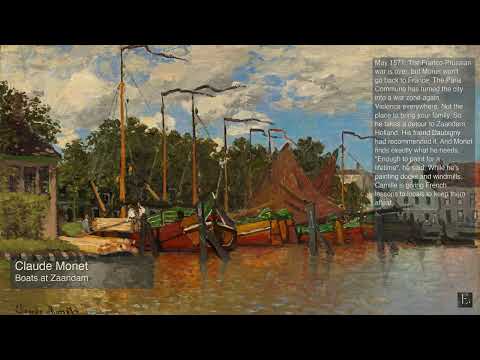 Claude Monet - Boats at Zaandam - 2 Hours Screensaver