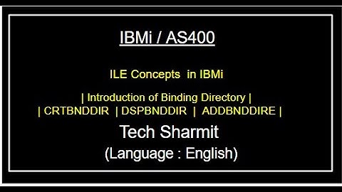 IBMi (AS400) - Binding Directory in ILE | rpgle programming tutorial | ile concepts in as400 |