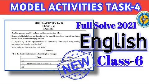 Class-6 English Model Activity Task part-4 (NEW) Full Solve WBBSE @Educational Activities Bengali