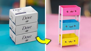 DIY Miniature organizer from waste boxes at home || How to make mini organizer