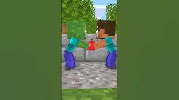 HEROBRINE VS ZOMBIES👊🏻💥🥊 | MInecraft Animation - Monster School #shorts