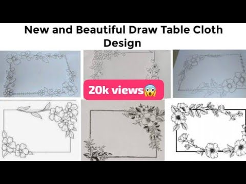 Table Cloth Design// New Latest Table Cover Drawing 🌺🌺😍😍