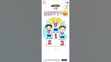 Draw Happy Puzzle Level 1 Make Her happy - Gameplay Solution Walkthrough