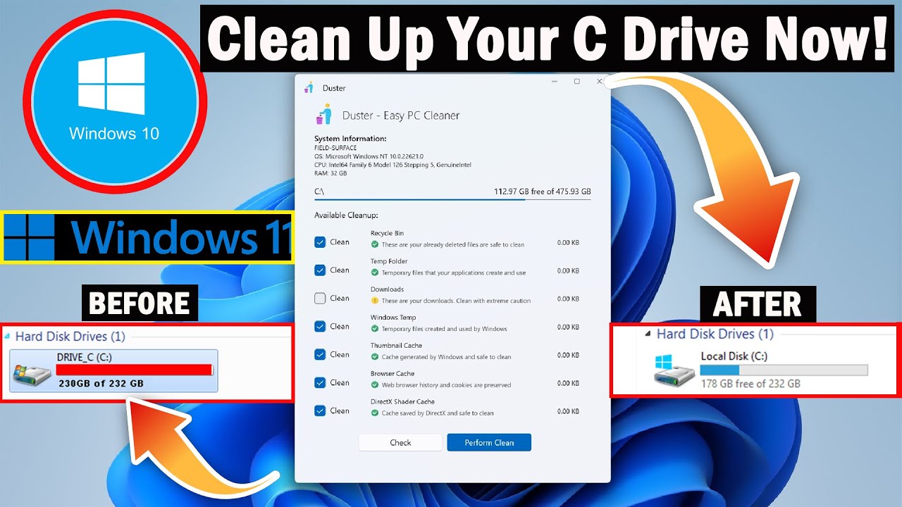 How to Clear ALL CACHE & JUNK From Windows 11 & 10 (Make Your PC Faster ...