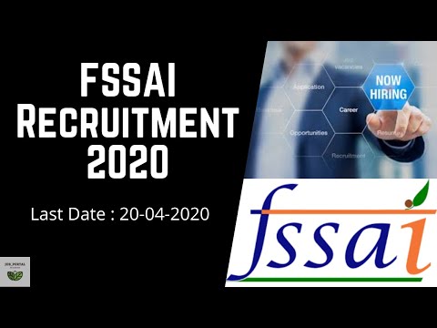 FSSAI Recruitment 2020 For Various Post  || Last Date: 20th April || JOB_PORTAL  Daily Job Updates