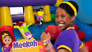 Meekah's Bouncy Castle Obstacle Course! | Educational Videos for Kids | Blippi and Meekah Kids TV