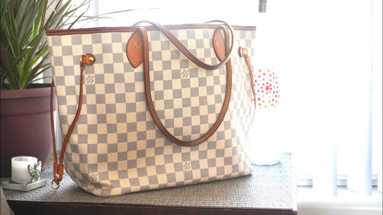 Louis Vuitton Brown Damier Ebene Coated Canvas Neverfull MM Gold