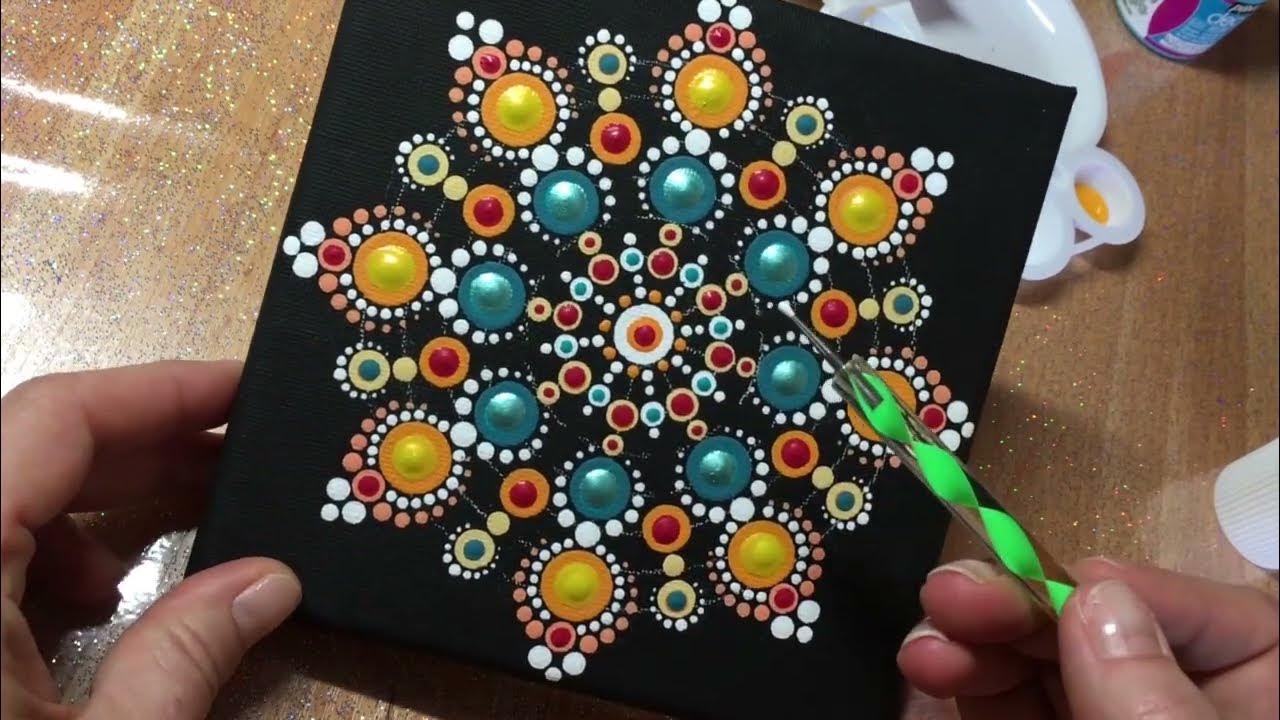 How to use Stencils and guidelines and for Dot painting mandalas