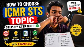 ICMR STS Topic Selection Made EASY 🔥 (Don’t Make These Mistakes!) #ICMRSTS #icmr #icmrsts2026