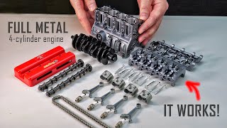 Building a FULL METAL 4-cylinder TURBO Engine that Actually WORKS!