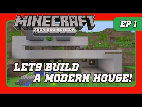 Minecraft Xbox 360 - Lets Build a Modern Mountain House! - Part 1!