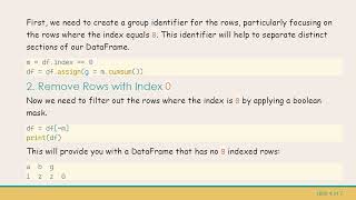 How to Remove Row Indexes and Insert Column Titles in a Pandas DataFrame