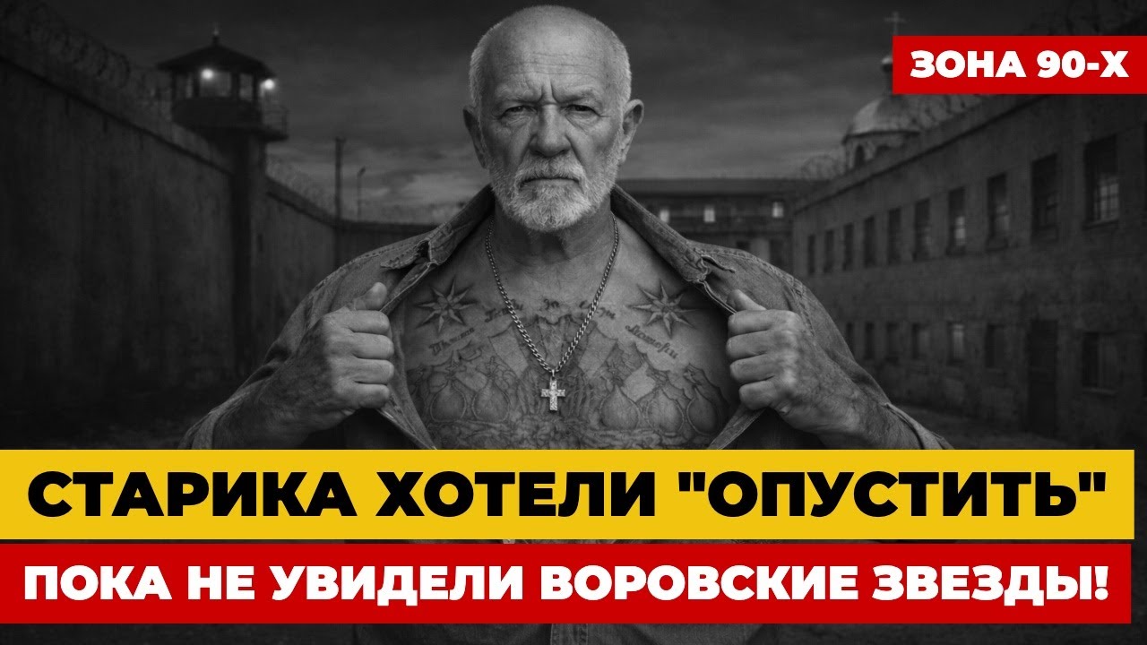 В КРАСНОЙ ТЮРЬМЕ ХОТЕЛИ СЛОМАТЬ СТАРИКА.НО КОГДА ОН СНЯЛ РУБАШКУ ВСЯ ХАТА ЗАМЕРЛА - ТАМ БЫЛИ ЗВЕЗДЫ!