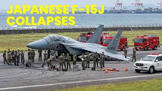 Japanese SDF F-15 Collapses on Runway Wheels Suspected to Be Faulty